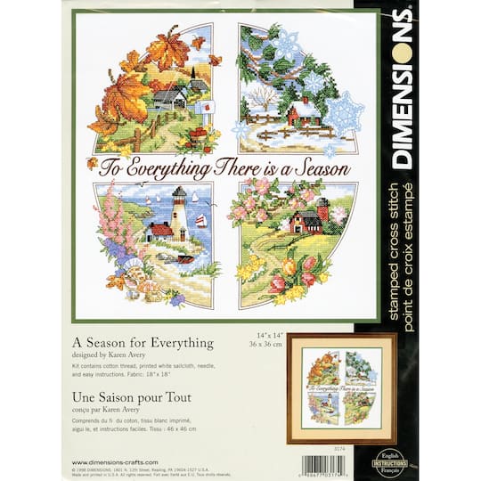 Dimensions&#xAE; A Season For Everything Stamped Cross Stitch Kit